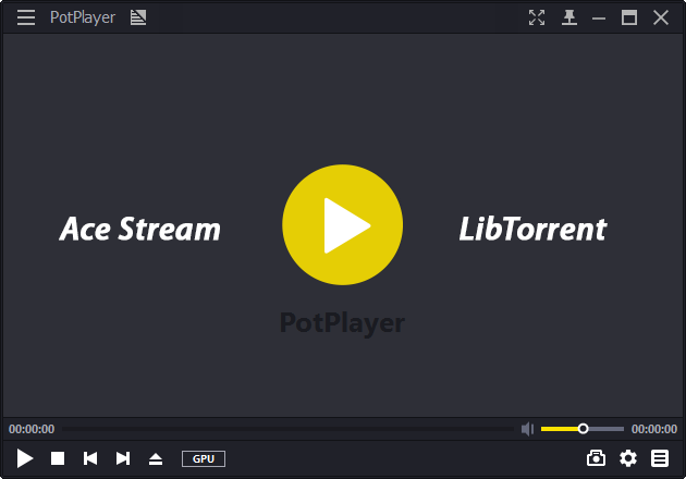 Поддержка Ace Stream и LibTorrent в PotPlayer существует в некоторых репаках