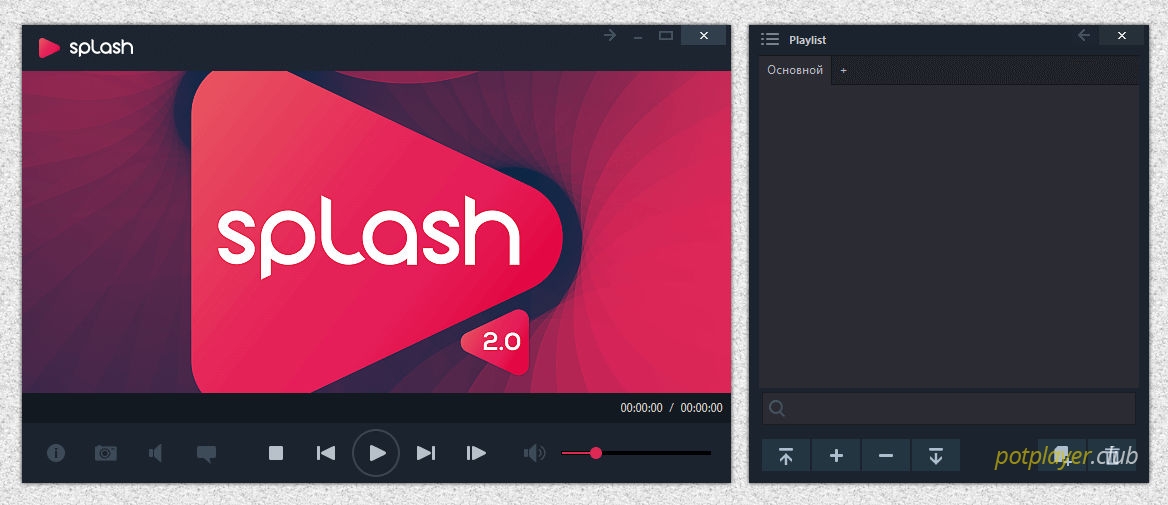 Превью скина PotPlayer - Splash 2.0